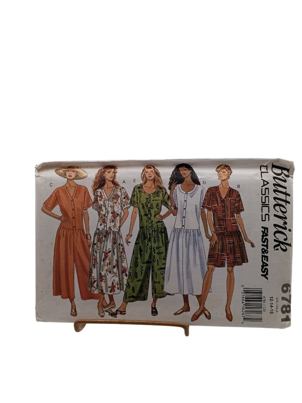 UNCUT Butterick Sewing Pattern 6781 Misses Dress & Jumpsuit Size 12-16 1993 Vint